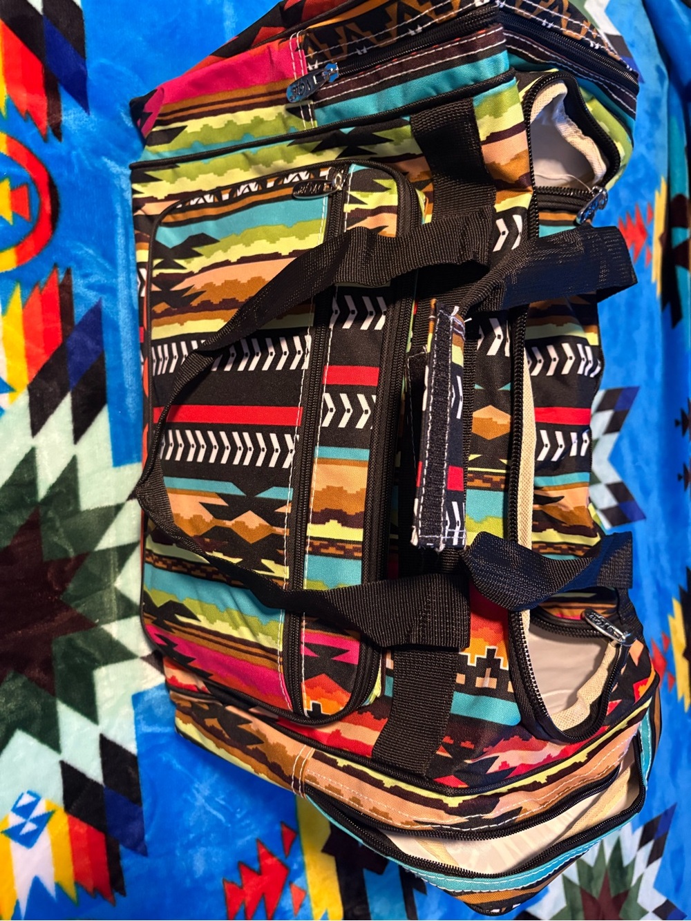 Women’s Multicolor Patterned Travel Duffle Bag